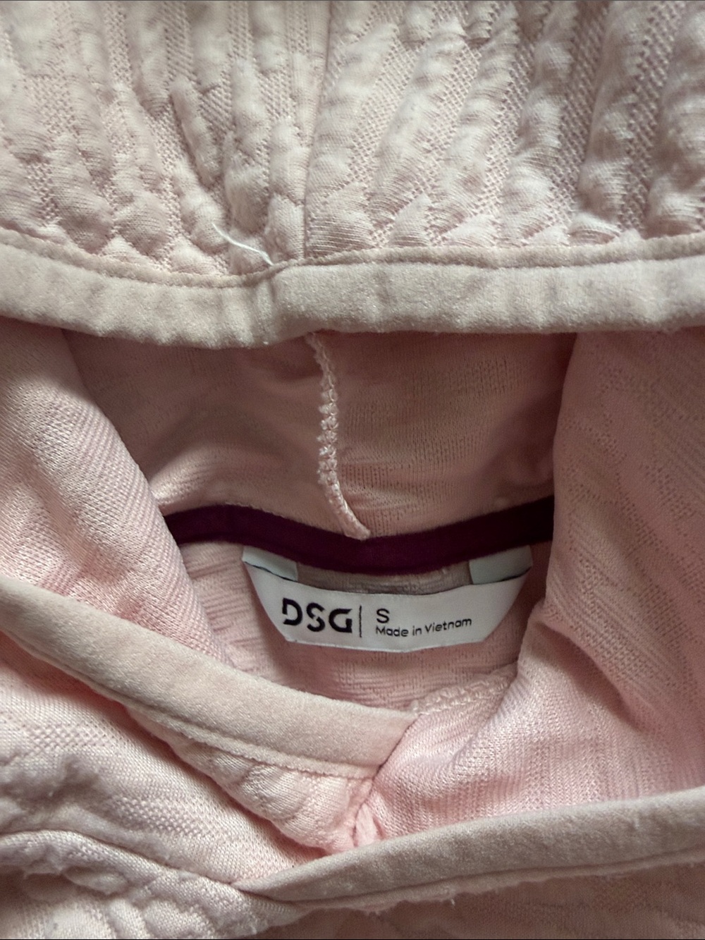 DSG Brand Size Small Kids Hooded Quilted Sweatshirt - Pink, Blue, White - Picture 3 of 7